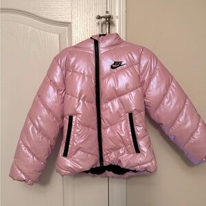 Nike Kids Light Pink Puffer Coat